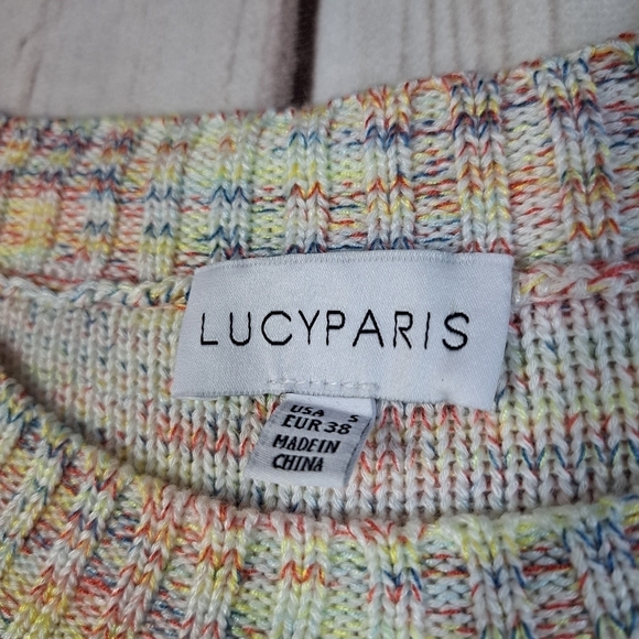 3 FOR 12 SALE Lucy Paris Multicolor Sweatshirt Size Small - Picture 4 of 12